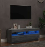 VidaXL Tv-meubel met LED-verlichting 100x35x40 cm grijs sonoma eiken