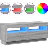 VidaXL Tv-meubel met LED-verlichting 100x35x40 cm grijs sonoma eiken