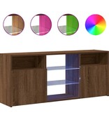 VidaXL Tv-meubel met LED-verlichting 120x30x50 cm bruin eikenkleur