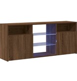 VidaXL Tv-meubel met LED-verlichting 120x30x50 cm bruin eikenkleur