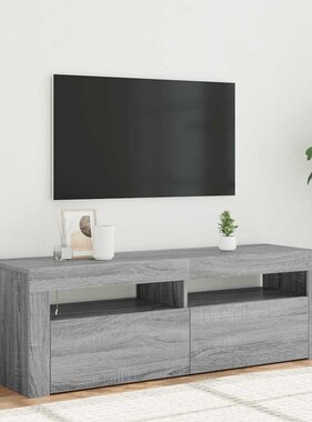 VidaXL Tv-meubel met LED-verlichting 120x35x40 cm grijs sonoma eiken