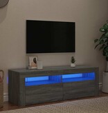 VidaXL Tv-meubel met LED-verlichting 120x35x40 cm grijs sonoma eiken