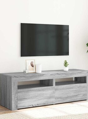 VidaXL Tv-meubel met LED-verlichting 120x35x40 cm grijs sonoma eiken