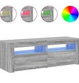 VidaXL Tv-meubel met LED-verlichting 120x35x40 cm grijs sonoma eiken
