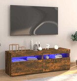 VidaXL Tv-meubel met LED-verlichting 120x35x40 cm gerookt eikenkleurig