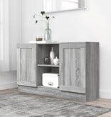 VidaXL Dressoir 120x30,5x70 cm bewerkt hout grijs sonoma eikenkleurig