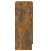 VidaXL Vitrinekast 82,5x30,5x80 cm bewerkt hout gerookt eikenkleurig