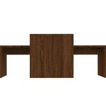 VidaXL Salontafelset 100x48x40 cm bewerkt hout bruin eikenkleur
