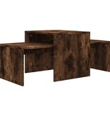 VidaXL Salontafelset 100x48x40 cm bewerkt hout gerookt eikenkleurig