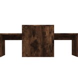 VidaXL Salontafelset 100x48x40 cm bewerkt hout gerookt eikenkleurig