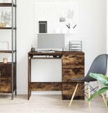 VidaXL Bureau 90x45x76 cm bewerkt hout gerookt eikenkleurig