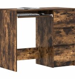 VidaXL Bureau 90x45x76 cm bewerkt hout gerookt eikenkleurig