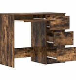 VidaXL Bureau 90x45x76 cm bewerkt hout gerookt eikenkleurig