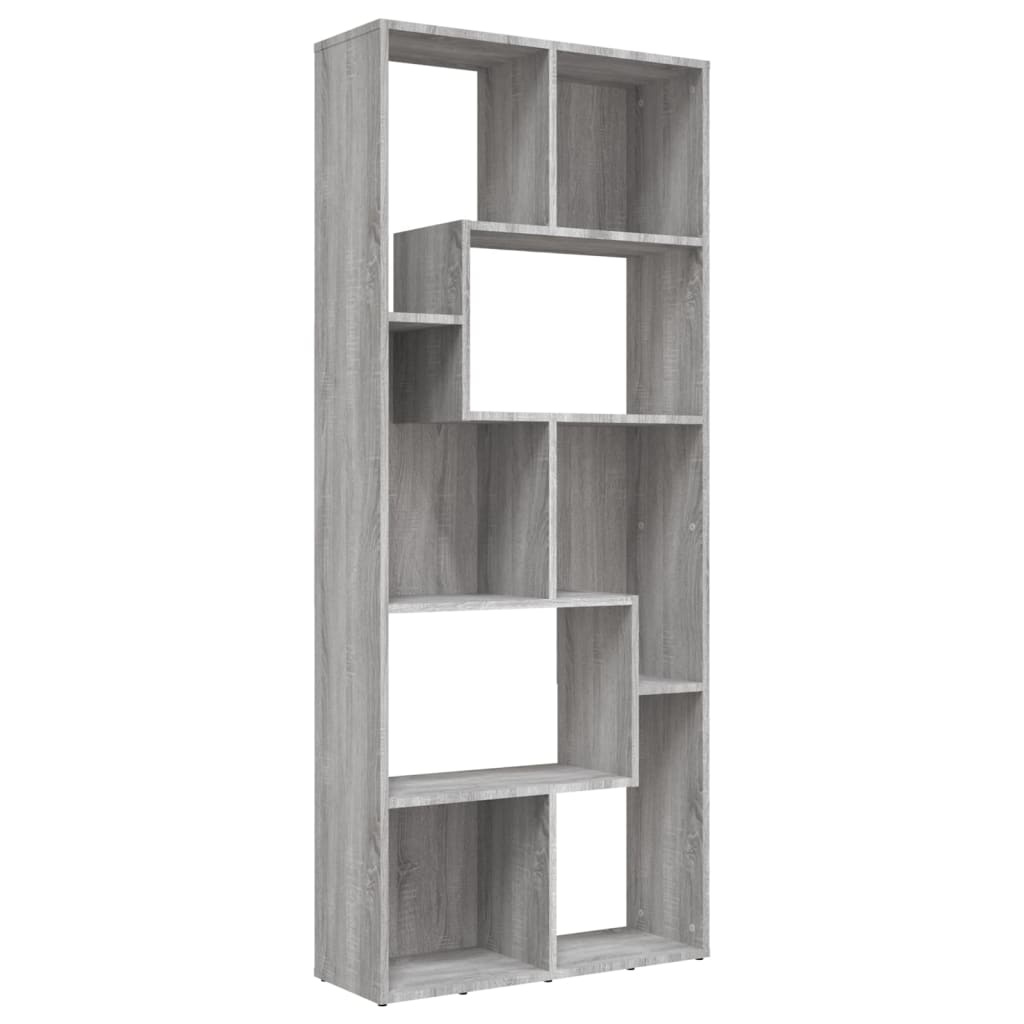 VidaXL Boekenkast 67x24x161 cm bewerkt hout grijs sonoma eikenkleurig