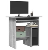 VidaXL Bureau 80x45x74 cm bewerkt hout grijs sonoma eikenkleurig