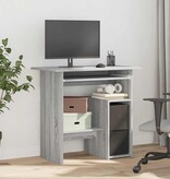 VidaXL Bureau 80x45x74 cm bewerkt hout grijs sonoma eikenkleurig