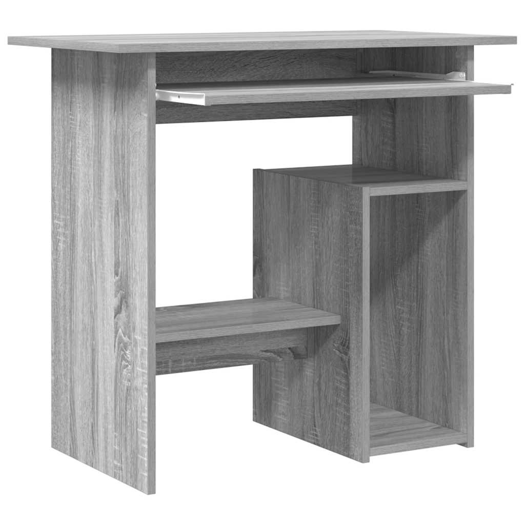 VidaXL Bureau 80x45x74 cm bewerkt hout grijs sonoma eikenkleurig