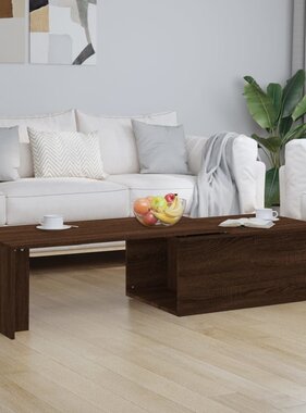 VidaXL Salontafel 150x50x35 cm bewerkt hout bruin eikenkleur