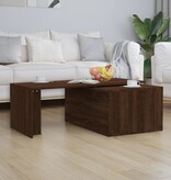 VidaXL Salontafel 150x50x35 cm bewerkt hout bruin eikenkleur