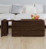 VidaXL Salontafel 150x50x35 cm bewerkt hout bruin eikenkleur