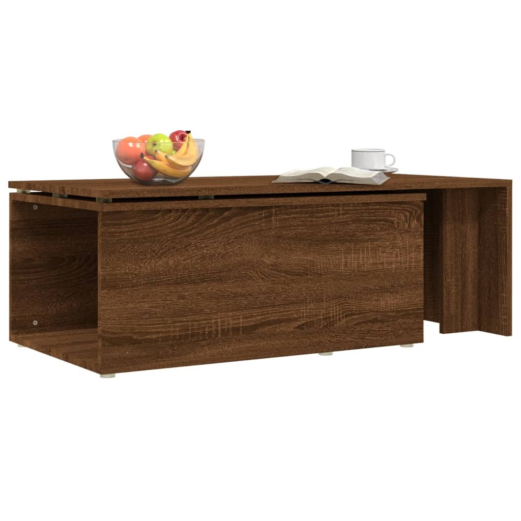 VidaXL Salontafel 150x50x35 cm bewerkt hout bruin eikenkleur