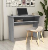 VidaXL Bureau 90x50x74 cm bewerkt hout grijs sonoma eikenkleurig
