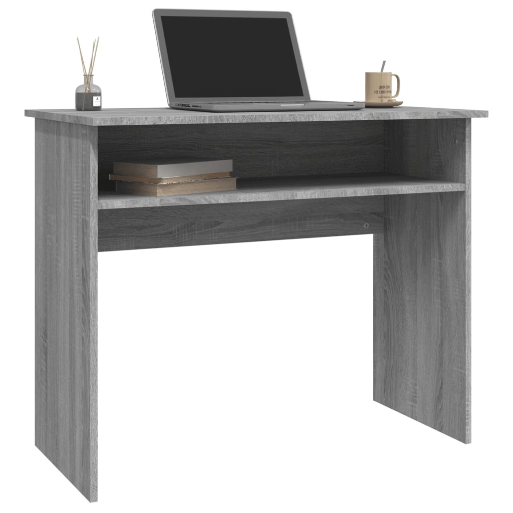 VidaXL Bureau 90x50x74 cm bewerkt hout grijs sonoma eikenkleurig