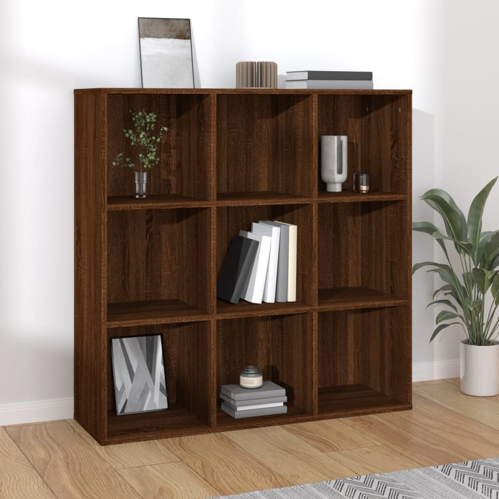 VidaXL Boekenkast 98x30x98 cm bruineikenkleurig