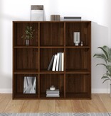 VidaXL Boekenkast 98x30x98 cm bruineikenkleurig