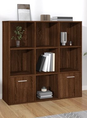 VidaXL Boekenkast 98x30x98 cm bruin eikenkleur