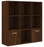 VidaXL Boekenkast 98x30x98 cm bruin eikenkleur