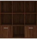 VidaXL Boekenkast 98x30x98 cm bruin eikenkleur