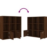 VidaXL Boekenkast 98x30x98 cm bruin eikenkleur