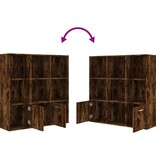 VidaXL Boekenkast 98x30x98 cm gerookt eikenkleurig