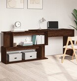VidaXL Hoekbureau 200x50x76 cm bewerkt hout bruin eikenkleur