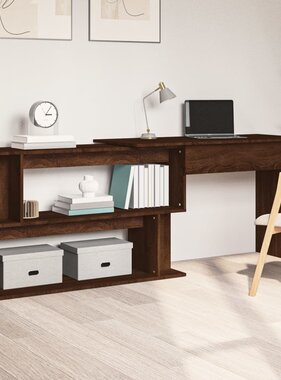 VidaXL Hoekbureau 200x50x76 cm bewerkt hout bruin eikenkleur