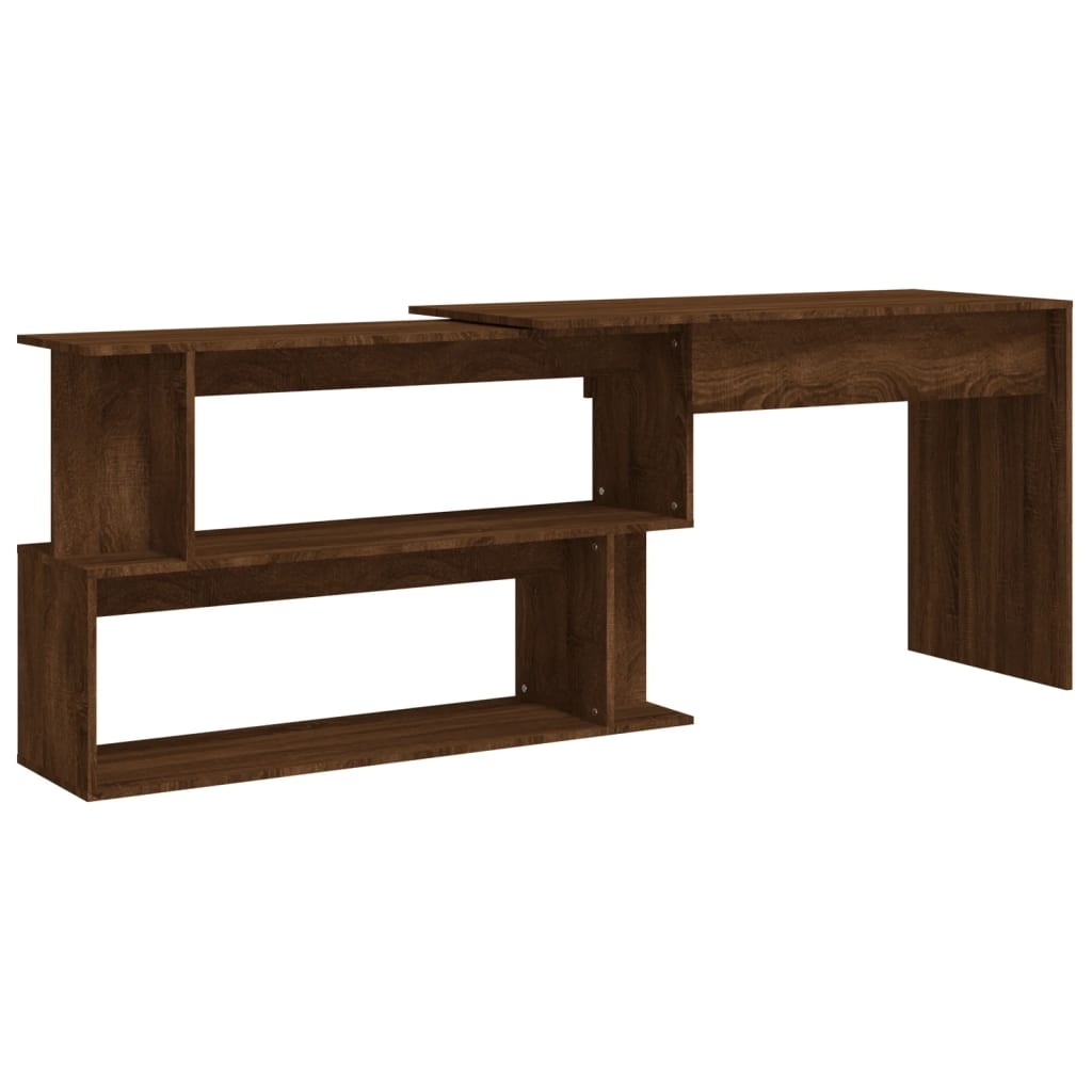 VidaXL Hoekbureau 200x50x76 cm bewerkt hout bruin eikenkleur