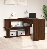 VidaXL Hoekbureau 200x50x76 cm bewerkt hout bruin eikenkleur