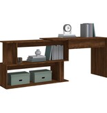 VidaXL Hoekbureau 200x50x76 cm bewerkt hout bruin eikenkleur