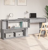VidaXL Hoekbureau 200x50x76 cm bewerkt hout grijs sonoma eiken