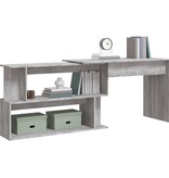 VidaXL Hoekbureau 200x50x76 cm bewerkt hout grijs sonoma eiken