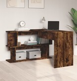 VidaXL Hoekbureau 200x50x76 cm bewerkt hout gerookt eikenkleur