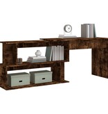 VidaXL Hoekbureau 200x50x76 cm bewerkt hout gerookt eikenkleur