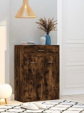VidaXL Schoenenkast 60x35x84 cm bewerkt hout gerookt eikenkleurig