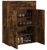 VidaXL Schoenenkast 60x35x84 cm bewerkt hout gerookt eikenkleurig