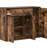 VidaXL Dressoir 88x30x70 cm bewerkt hout gerookt eikenkleurig