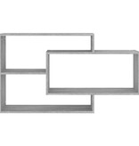 VidaXL Wandschap 104x20x58,5 cm bewerkt hout grijs sonoma eikenkleurig