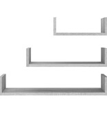 VidaXL Wandschappen 3 st bewerkt hout grijs sonoma eikenkleurig