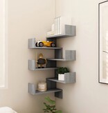 VidaXL Hoekwandschappen 2 st 40x40x50 cm bewerkt hout grijs sonoma