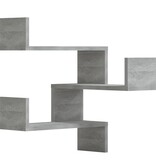 VidaXL Hoekwandschappen 2 st 40x40x50 cm bewerkt hout grijs sonoma